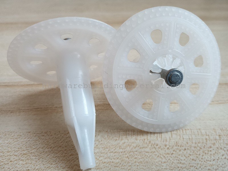 Gas Nail Gun Plastic Insulation Fasteners Featuring 50mm Washer and Mating Screw Nail Ensuring Strong Insulation Support